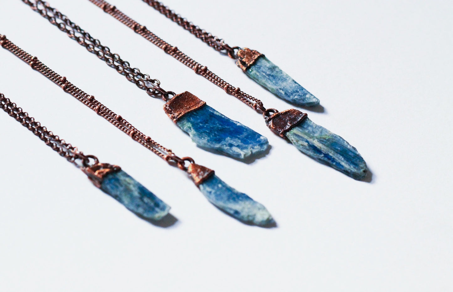 Kyanite Necklace - Electroformed Kyanite Necklace - Raw Kyanite Necklace