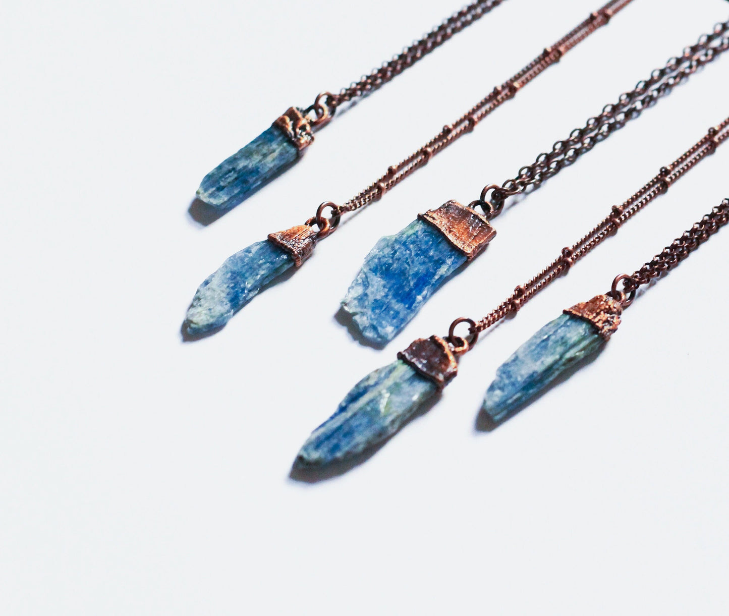 Kyanite Necklace - Electroformed Kyanite Necklace - Raw Kyanite Necklace