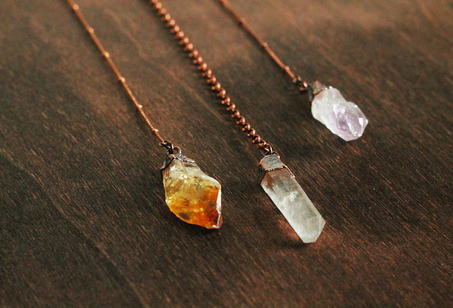 Crystal Pendulum - Quartz Crystal Pendulum - Amethyst Pendulum- Citrine Pendulum- Crystal Quartz Pendulum - Crystal Point Pendulum