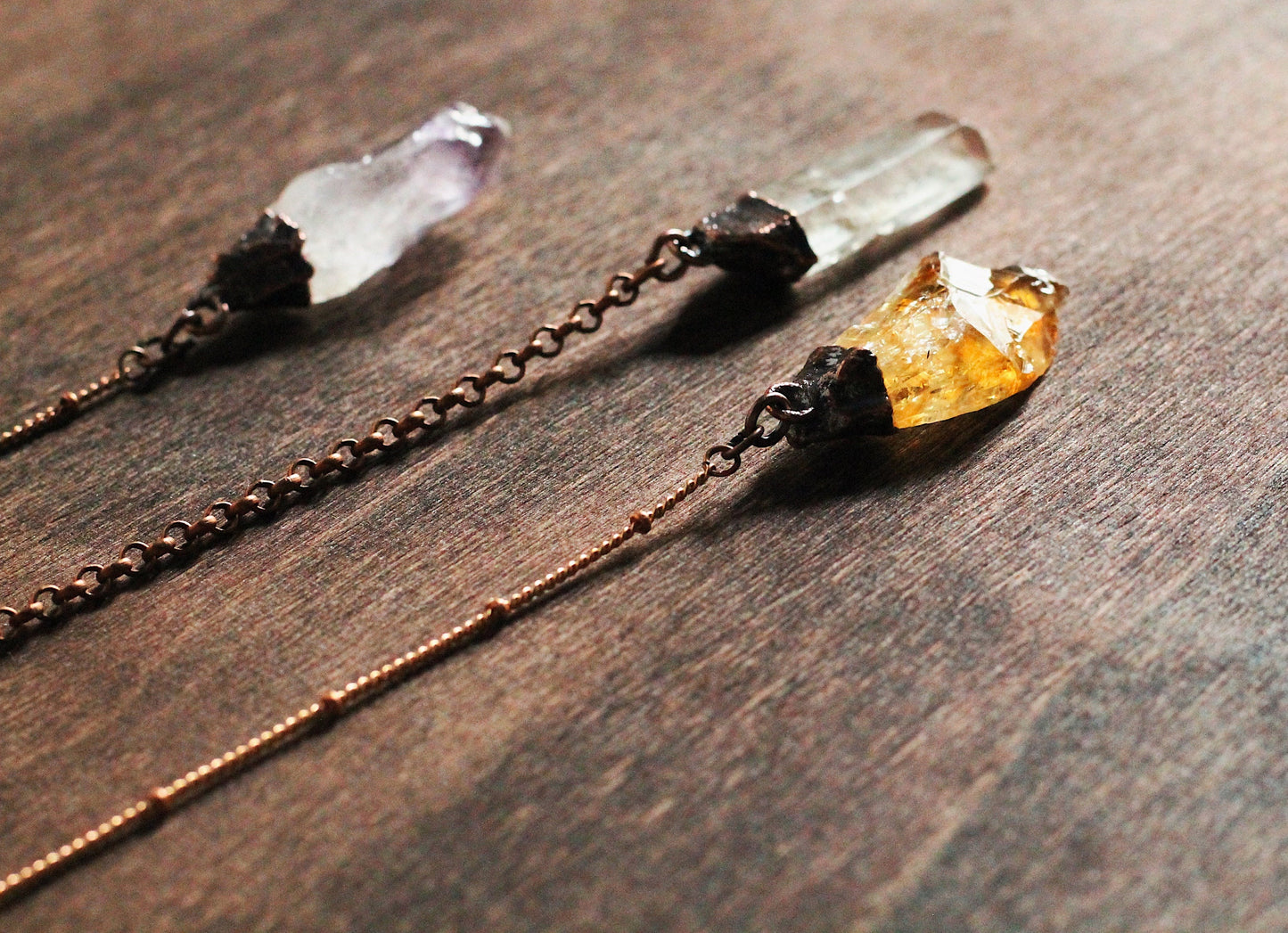 Crystal Pendulum - Quartz Crystal Pendulum - Amethyst Pendulum- Citrine Pendulum- Crystal Quartz Pendulum - Crystal Point Pendulum