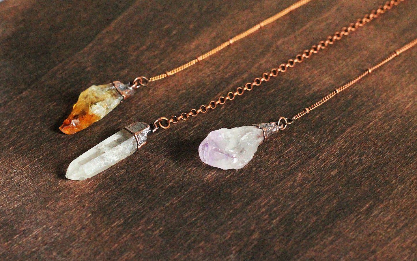 Crystal Pendulum - Quartz Crystal Pendulum - Amethyst Pendulum- Citrine Pendulum- Crystal Quartz Pendulum - Crystal Point Pendulum