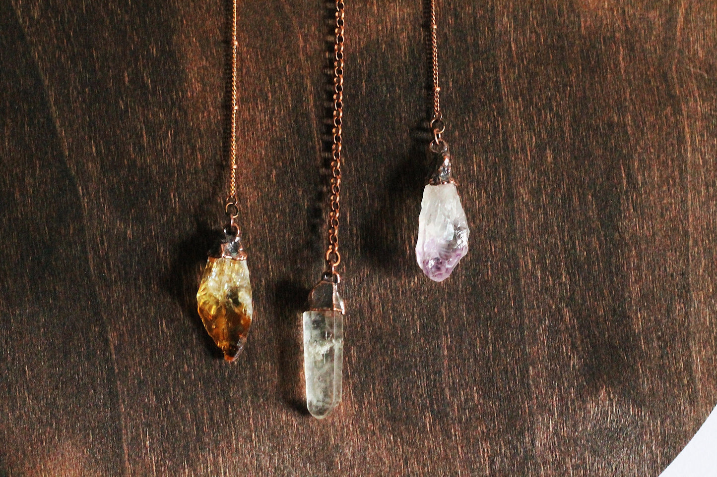 Crystal Pendulum - Quartz Crystal Pendulum - Amethyst Pendulum- Citrine Pendulum- Crystal Quartz Pendulum - Crystal Point Pendulum