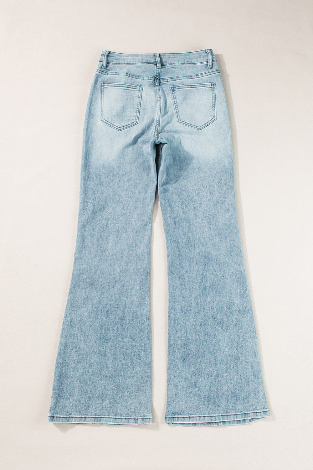 High Waist Bootcut Jeans with Pockets