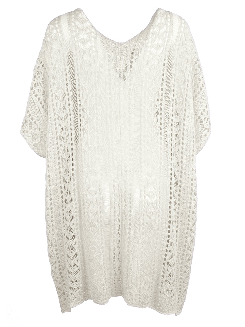 Cutout V-Neck Cover-Up with Tassel