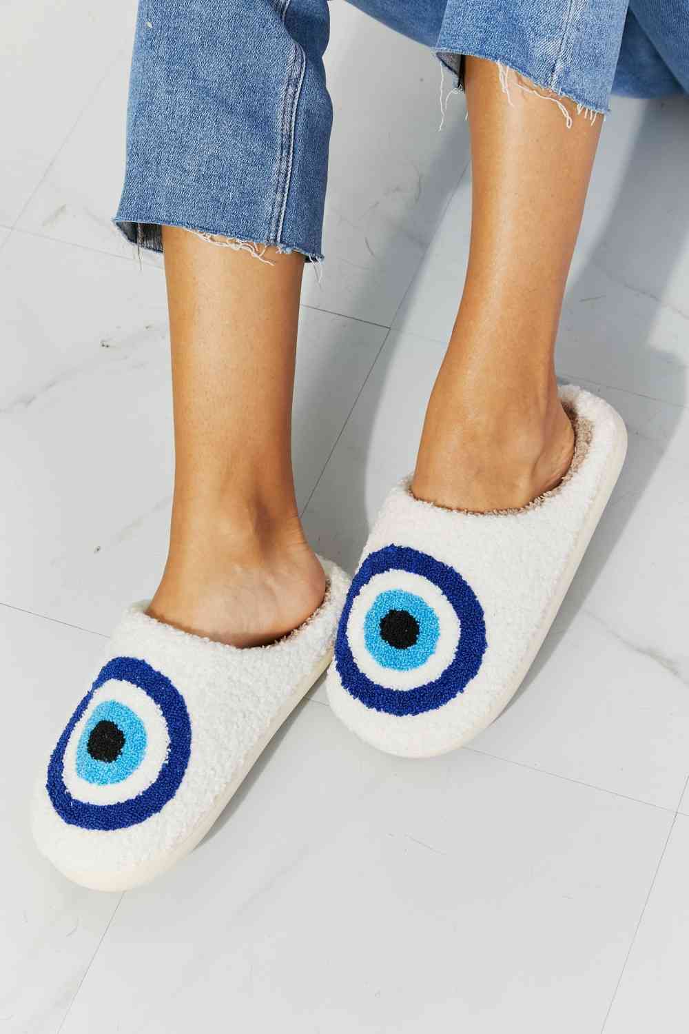 Evil Eye Plush Slipper