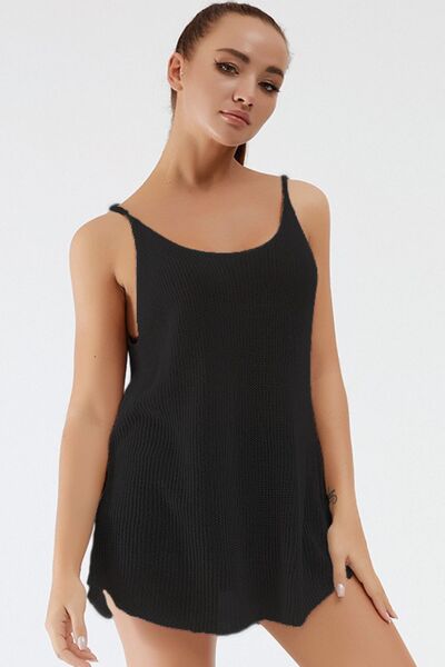 Scoop Neck Spaghetti Strap Knit Cami