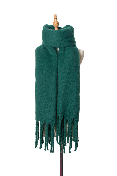 Fringe Detail Polyester Scarf