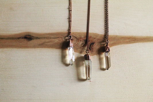 Crystal Necklace - Quartz Crystal Necklace - Crystal Quartz Necklace - Crystal Point Necklace